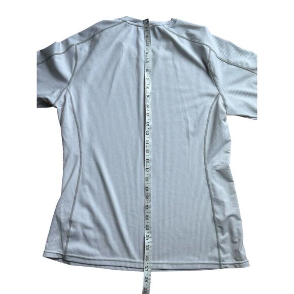 Coolibar Shirt Womens Large Short Sleeve V-Neck UPF 50 White - Picture 7 of 7